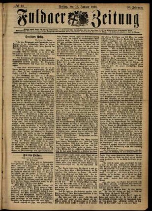 Ausgabe vom Freitag, den 13. Januar 1893.