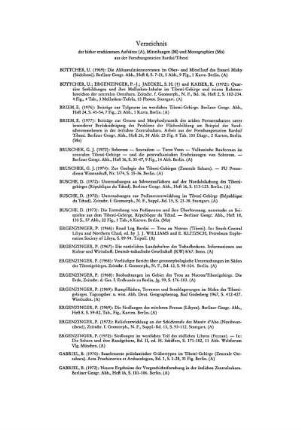Verzeichnis der bisher erschienenen Aufsätze (A), Mitteilungen (M) und Monographien (Mo) aus der Forschungsstation Bardai/Tibesti