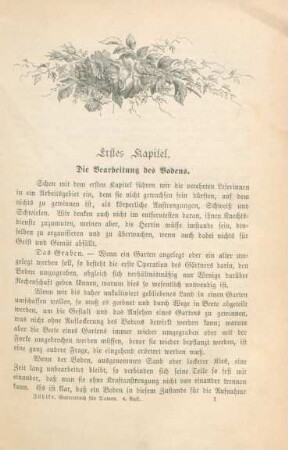 Erstes Kapitel. Die Bearbeitung des Bodens