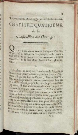 Chapitre Quatrieme. de la Construction des Ouvrages.