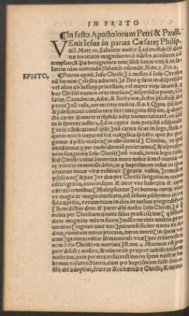 In festo Apostolorum Petri & Pauli.
