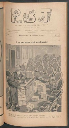 Las sesiones extraordinarias - [Caricatura]