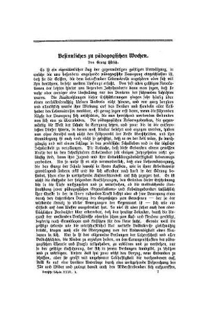 Besinnliches zu pädagogischen Wochen