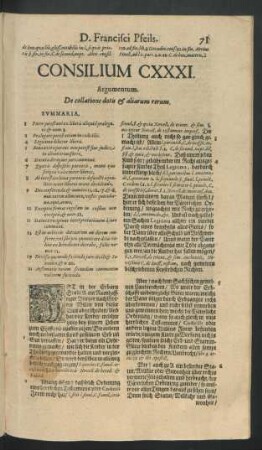 Consilium CXXXI. - Consilium CXL.