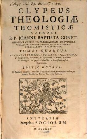 Clypeus theologiae Thomisticae, 4