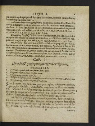 Cap. II. Quid sit, & quotuplex ius regendae religionis.