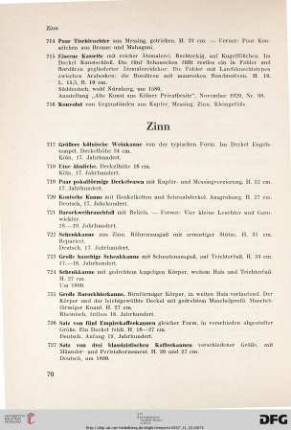 Zinn (Nr. 717-756)