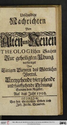 Dreyzehende Ordnung