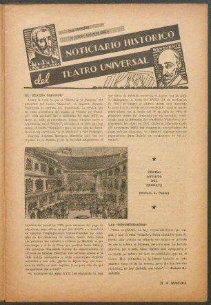 Noticiario histórico del teatro universal : para "Máscara"