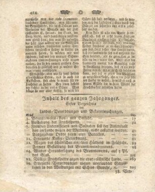 Inhalt des ganzen Jahrganges
