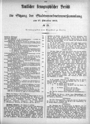 No. 29, 27. Oktober 1910