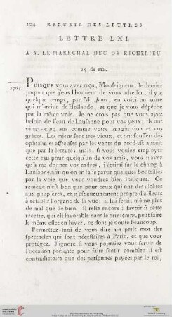 (Lettre LXI - LXX)