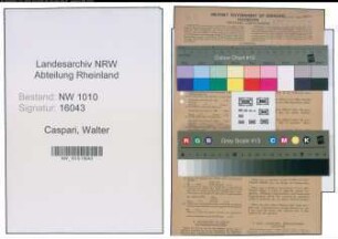 Entnazifizierung Walter Caspari , geb. 11.12.1898 (Sachbearbeiter)