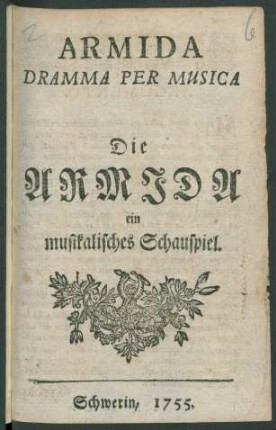 Armida : Dramma Per Musica