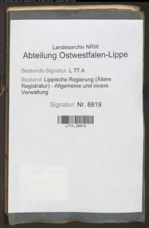 Wege-(Chaussee-)gelderhebung zu Waterloo, Bd. 1