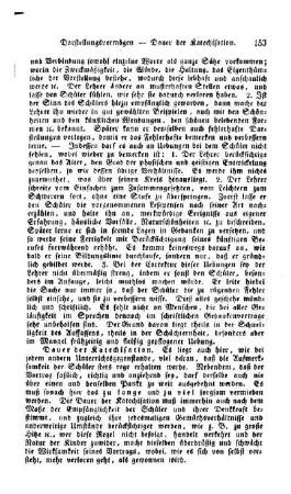 Dauer der Katechisation