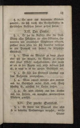 XIII. Der Censor.