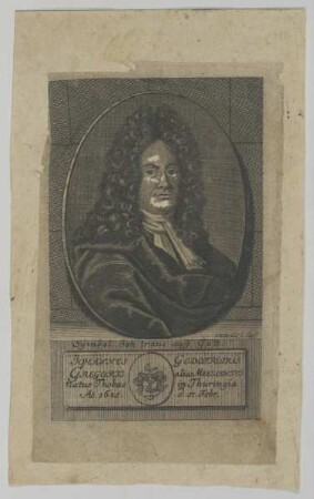 Bildnis des Johannes Godofredus Gregorii alias Melisantes