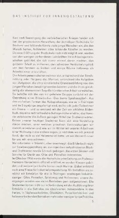 Das Institut für Innengestaltung