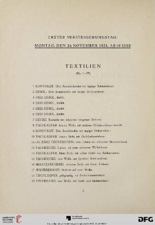 Textilien (Nr.1-27)