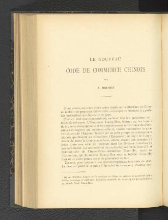 Le Nouveau Code De Commerce Chinois.