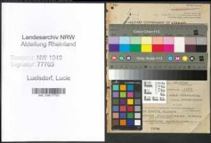 Entnazifizierung Lucie Luelsdorf , geb. 07.06.1921 (Lehrerin)