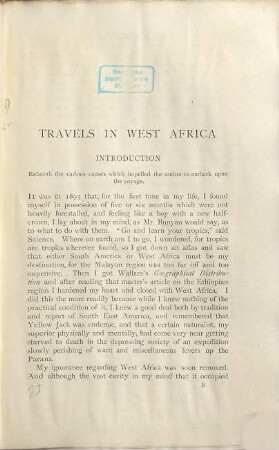 Travels in West Africa