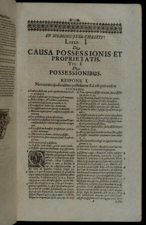 Tit. I. De Possessionibus.
