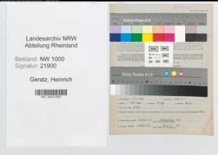 Entnazifizierung Heinrich Geratz, geb. 02.08.1896 (Postassistent)