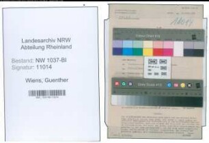 Entnazifizierung Guenther Wiens , geb. 02.01.1901 (Dezernenten)