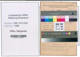Entnazifizierung Margarete Wilke , geb. 08.05.1914 (Stenotypistin)