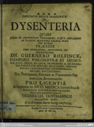 De dysenteria