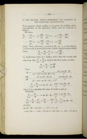 On the equation which determines the stability of the planetary exentricities.