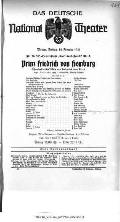 Prinz Friedrich von Homburg