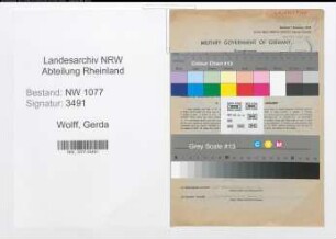 Entnazifizierung Gerda Wolff , geb. 25.01.1905 ()