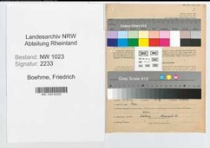 Entnazifizierung Friedrich Boehme , geb. 21.02.1897 (Lehrer)