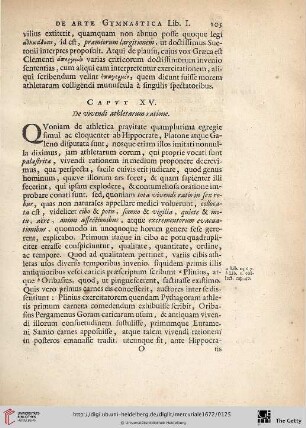 Caput. XV.: De vivendi athletarum ratione