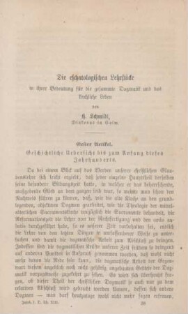 577-621Die eschatologischen Lehrstücke in ihrer Bedeutung für die gesammte Dogmatik und das kirchliche Leben : erster Artikel