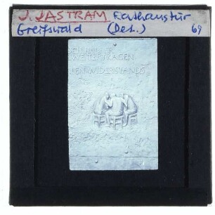 Jastram, Rathaustür in Greifswald : Detail