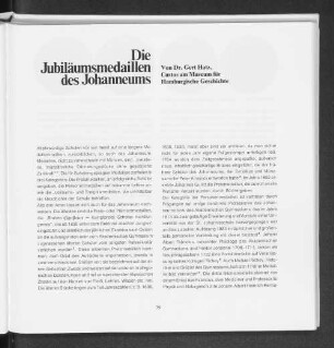 Die Jubiläumsmedaillen des Johanneums.