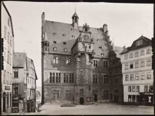 Rathaus, Marburg: Ansicht vom Marktplatz aus gesehen