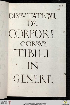Disputatio VIII