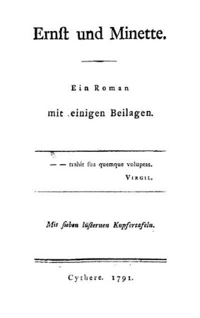 Ernst und Minette
