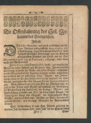 Die Offenbahrung des Heil. Johannis des Evangelisten