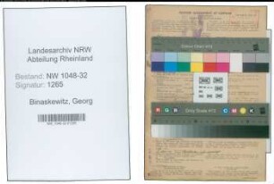 Entnazifizierung Georg Binaskewitz , geb. 14.04.1906 (Beamter)