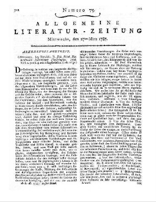 Blumenbach, J. F.: Institutiones physiologicae. Göttingen: Dieterich 1786