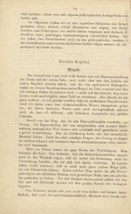 Zweites Kapitel. Hegel