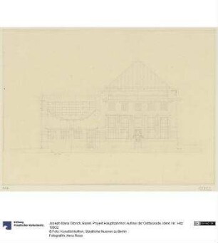 Basel, Projekt Hauptbahnhof, Aufriss der Ostfassade