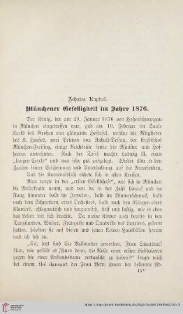 Zehntes Kapitel: Münchener Geselligkeit im Jahre 1876