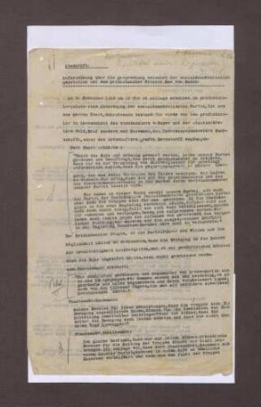 Aufzeichnungen von Conrad Haußmann und Walter Simons über die Ereignisse am 09.11.1918